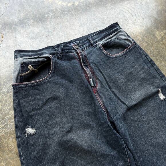 Crazy Vintage baggy y2k Black Jorts‎ - Picture 3 of 6